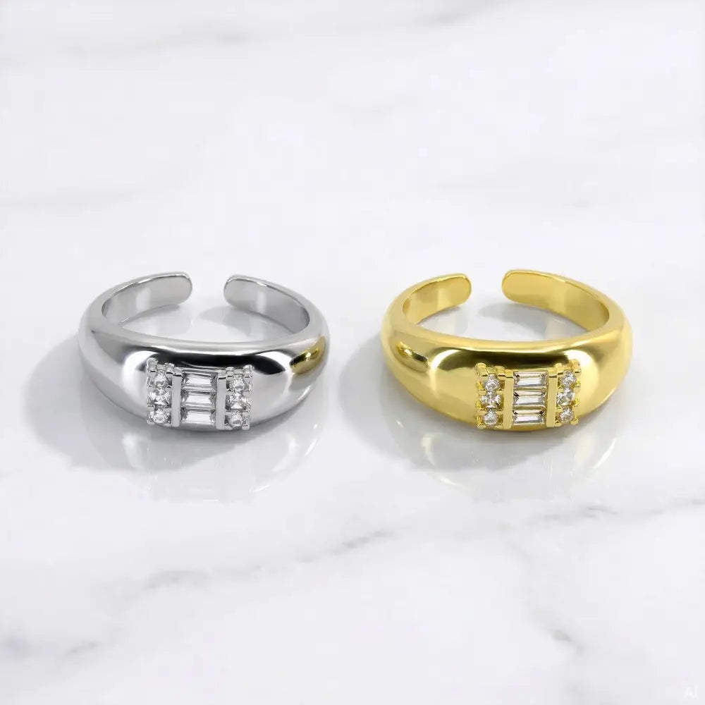 Chunky Baguette Ring - Ringe